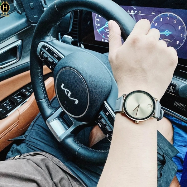 Đồng Hồ Nam Movado Quartz Bold Evolution Gold 3600783 Dây Da Mặt Vàng