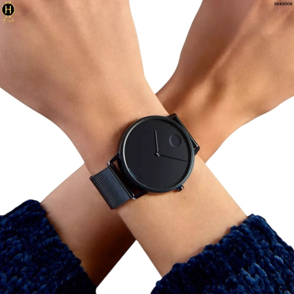 Đồng Hồ Nam Movado Quartz Face Navy Ion-Plated 3640009 Dây Thép Lưới Xanh Navy Mặt Xanh