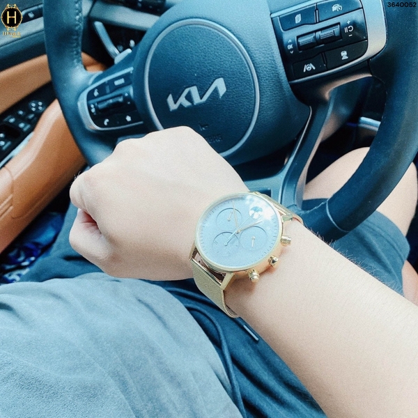 Đồng Hồ Nam Movado Quartz Chronograph 3640052 Golden MeshBracelet Dây Thép Lưới Vàng Mặt Vàng
