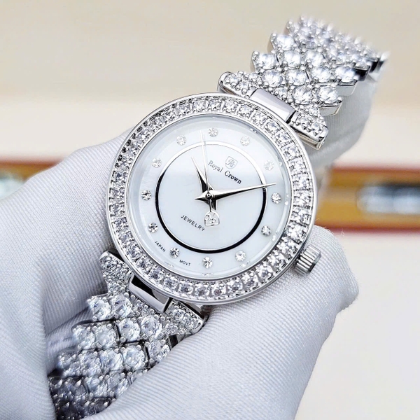 Royal Crown Quartz 4617 Thép Trắng