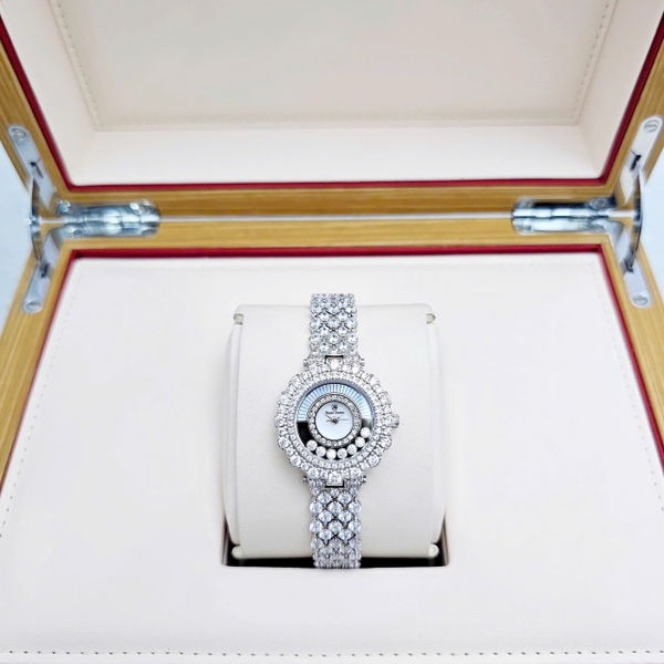 Royal Crown Quartz Đính Đá 4660 Thép Trắng
