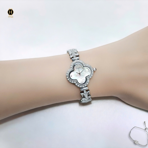 Đồng Hồ Nữ Scottie Quartz 968B Thép Trắng