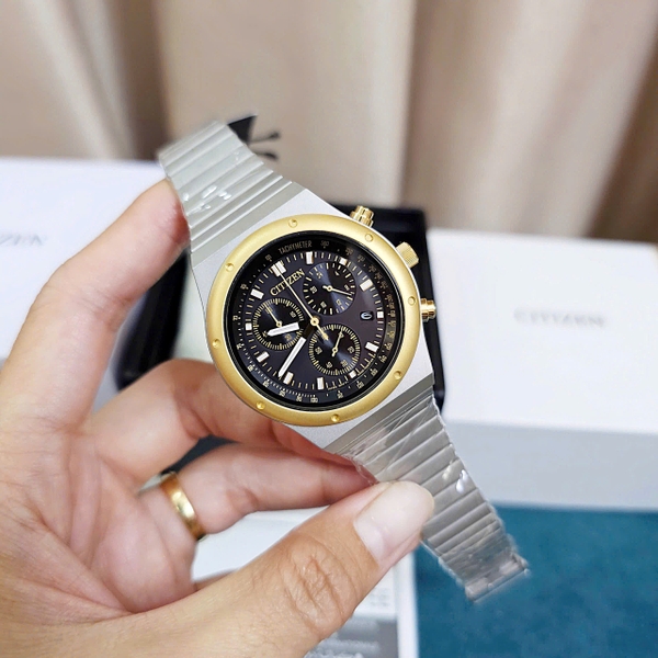 Citizen Quartz Eco-Drive Chronograph Tachymeter AT2544-64E