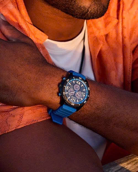 Đồng Hồ Nam Citizen Quartz Eco-Drive Chronograph Brycen Blue AT2586-05E