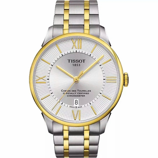 Đồng Hồ Nam Tissot Automatic Chemin Des Tourelles Cosc Demi Gold T099.408.22.038.00 (T0994082203800)