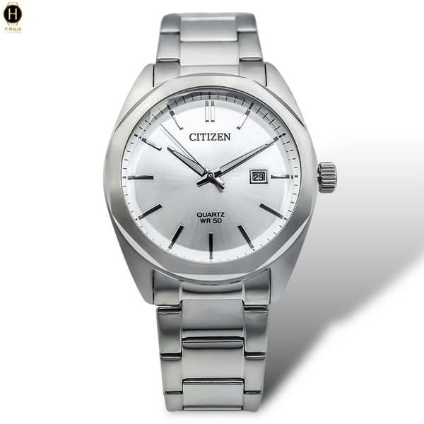 Đồng Hồ Nam Citizen Quartz BI5110-54A Dây Thép Mặt Trắng