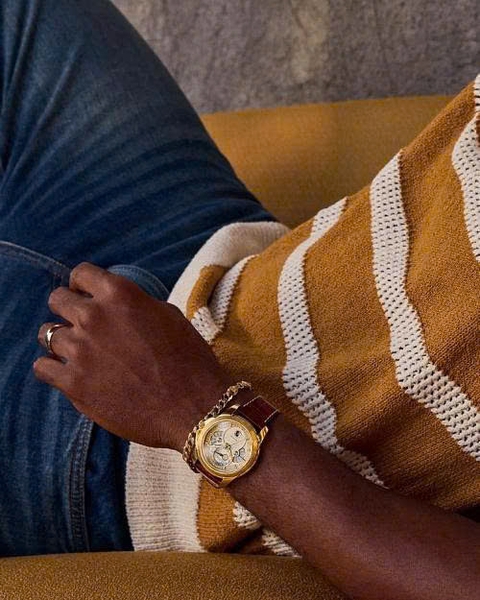 Đồng Hồ Nam Citizen Quartz Eco-Drive Calendrier Moon Phase Gold BU0082-06P