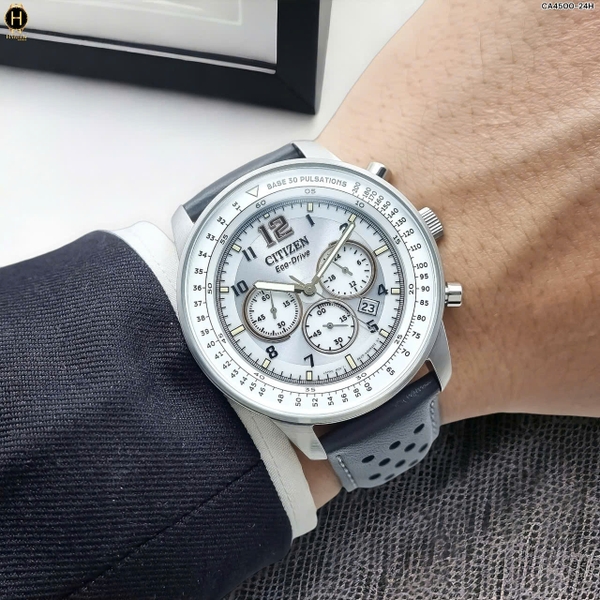 Đồng Hồ Nam Citizen Quartz Eco-Drive Choronograp Base 30 Pulsations CA4500-24H