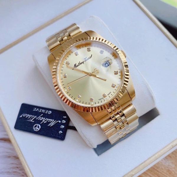 Đồng Hồ Nam Mathey Tissot Quartz Full Gold H710PDI