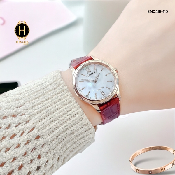 Đồng Hồ Nữ Citizen Quartz Eco-Drive EM0419-11D