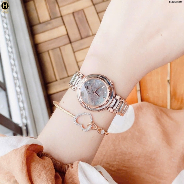 Đồng Hồ nữ Citizen Quartz Eco-Drive Disney Anna EM058651Y