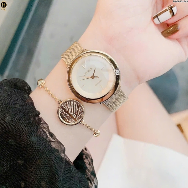 Đồng Hồ Nữ Citizen Quartz Eco-Drive Ambiluna EM0643-84X