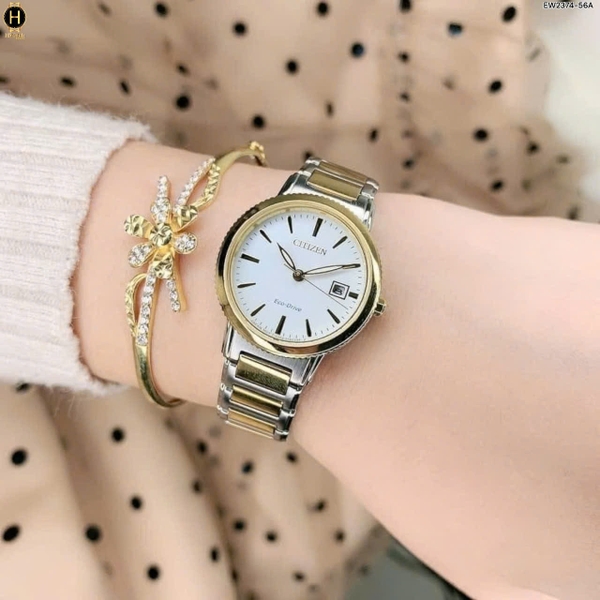Đồng Hồ Nữ Citizen Quartz Eco-Drive Silhouette Sport EW2374-56A