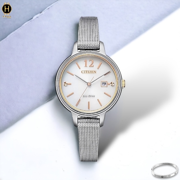 Đồng Hồ Nữ Citizen Quartz Eco-Drive EW2441-77A