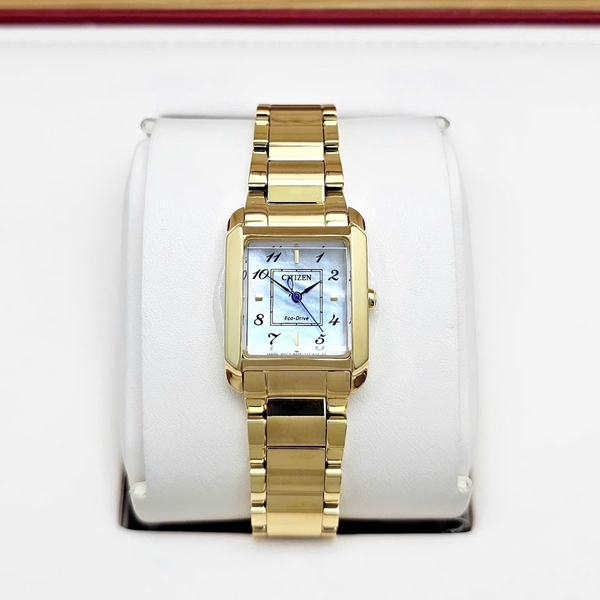 Citizen Quartz Eco-Drive L Bianca Gold Tone Watch 21.5mm EW5602-81D