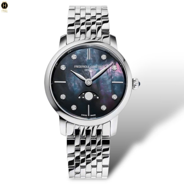 Đồng Hồ Nữ Frederique Constant Quartz Slimline Moonphase FC-206MPBD1S6B ( FC206MPBD1S6B )