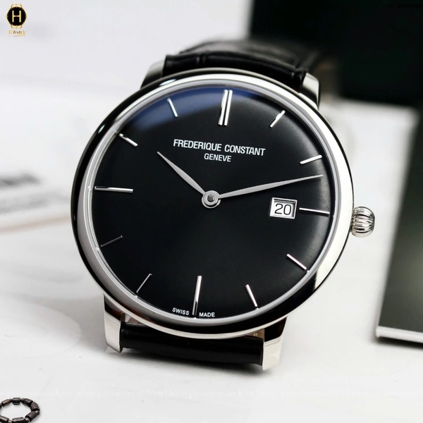 Đồng Hồ Nam Frederique Constant Automatic Slimline FC-306G4S6 (FC306G4S6) Dây Da Mặt Đen Sapphire