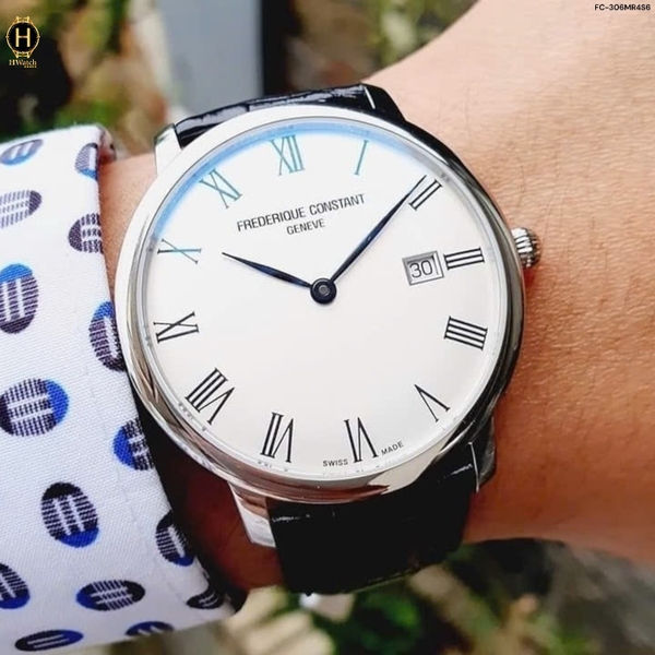 Đồng Hồ Nam Frederique Constant Automatic Classic FC-306MR4S6 ( FC306MR4S6 ) Dây Da Mặt Trắng Sapphire