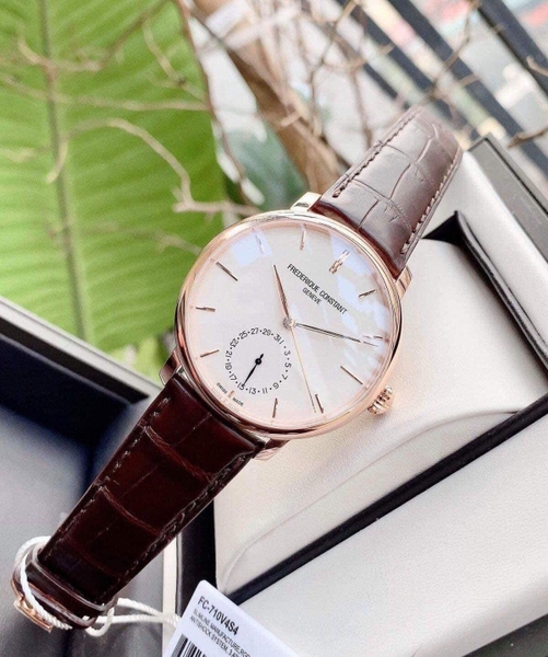 Đồng Hồ Nam Frederique Constant Automatic FC-710V4S4 Dây Da Vỏ Vàng Hồng Mặt Trắng