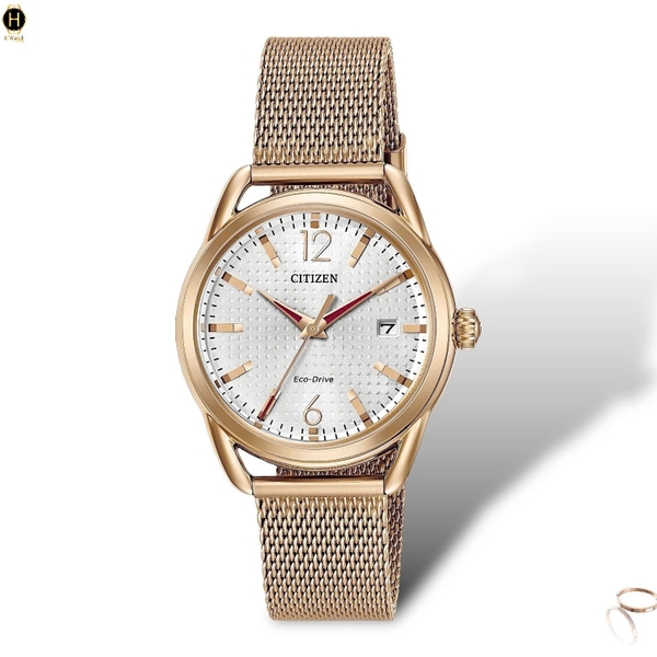 Đồng Hồ Nữ Citizen Quartz Eco-Drive Silver Rose FE6083-72A
