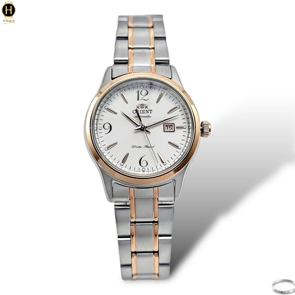 Đồng Hồ Nữ Orient Automatic FNR1Q002W0 Dây Thép Vỏ Demi Rose Mặt Trắng