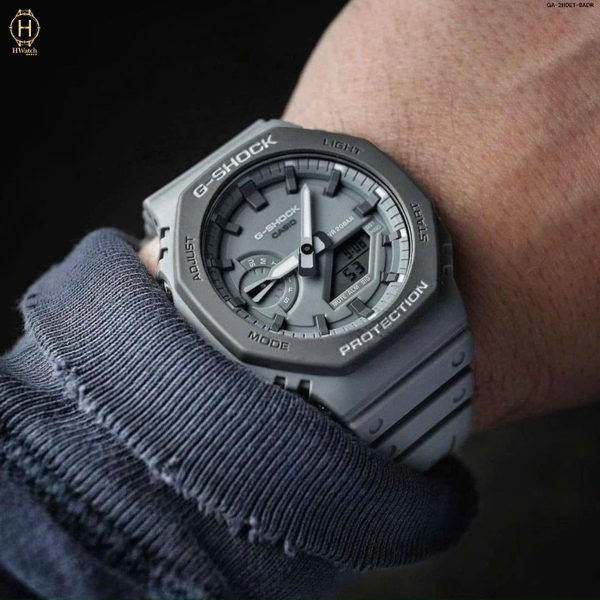 Đồng Hồ Nam Casio Quartz GA-2110ET-8ADR Dây Nhựa Màu Xám