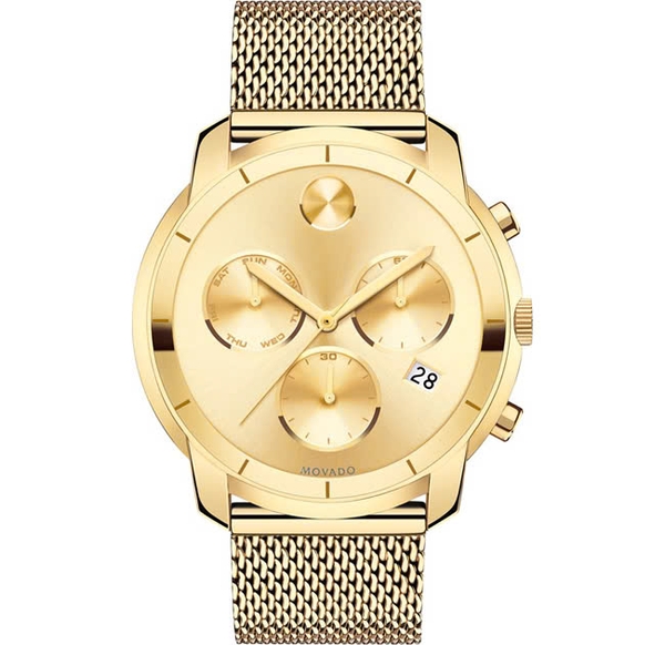 Đồng Hồ Nam Movado Quartz Bold Swiss Gold-Tone Chronograph 3600372