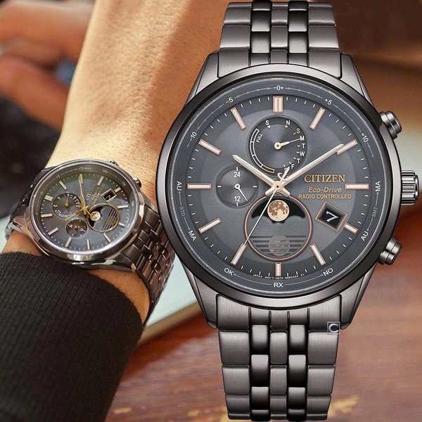 Đồng Hồ Nam Citizen Quartz Eco-Drive Radio Controlled Moon Phase BY1037-51H