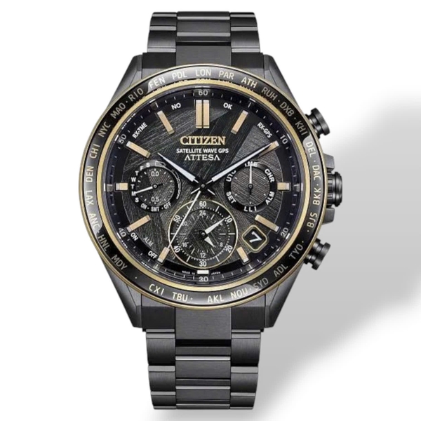 Đồng Hồ Nam Citizen Quartz Eco-Drive Light in black Satellite wave GPS Limited CC4078-51E