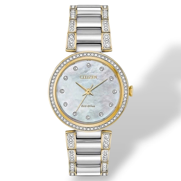 Đồng Hồ Nữ Citizen Quartz Eco-Drive Silhouette Crystal EM0844-58D