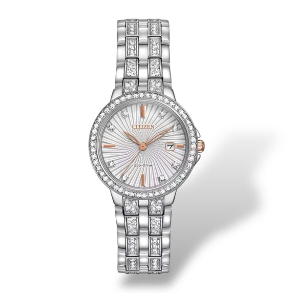 Đồng Hồ Nữ Citizen Quartz Eco-Drive Silhouette Crystal EW2340-58A