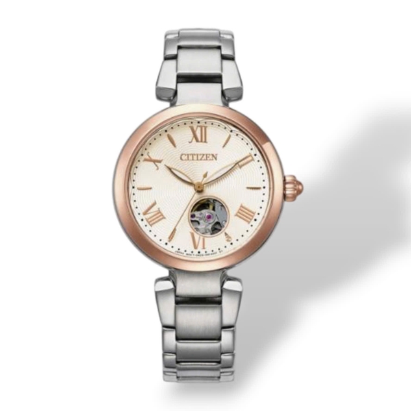Đồng Hồ Nữ Citizen Automatic Open Heart Mechanical PR1054-67A