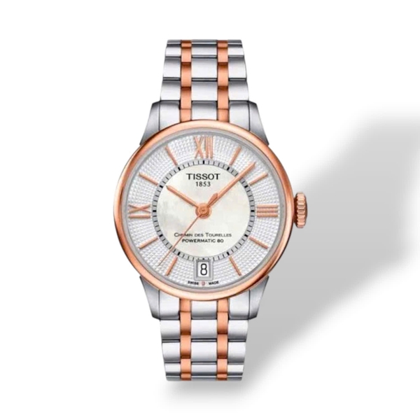 Đồng Hồ Nữ Tissot Automatic T099.207.22.118.02 (T0992072211802) Dây Thép Demi Mặt Trắng Sapphire