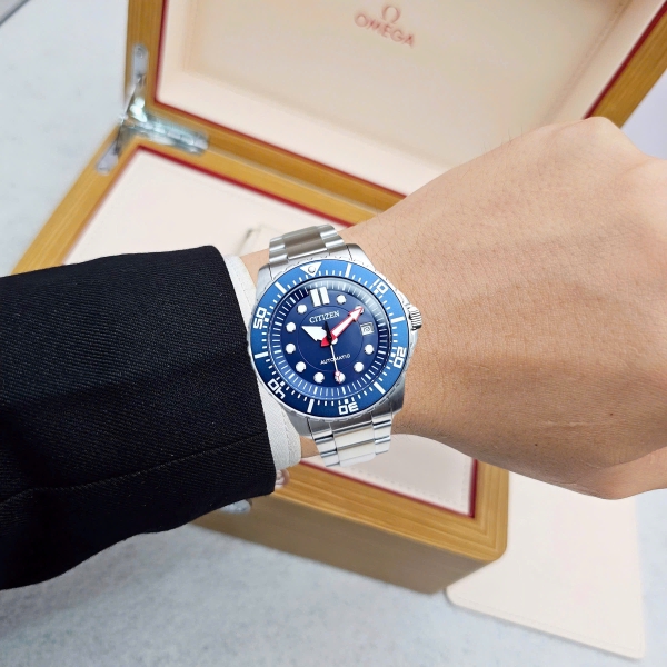 Đồng Hồ Nam Citizen Automatic NJ0121-89L Thép Mặt Xanh Lam