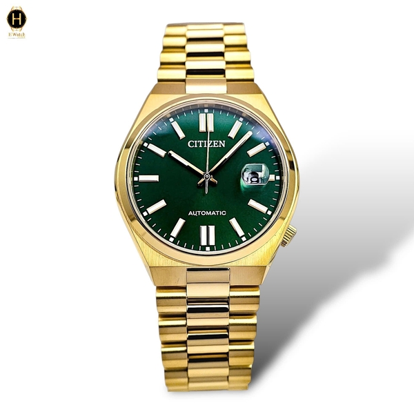 Đồng Hồ Nam Citizen Automatic Tsuyosa Mechanical Gold Green NJ0152-51X