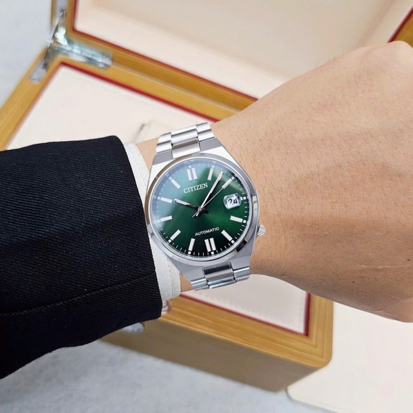 Đồng Hồ Unisex Citizen Automatic Tsuyosa 37mm Green NJ0200-50X