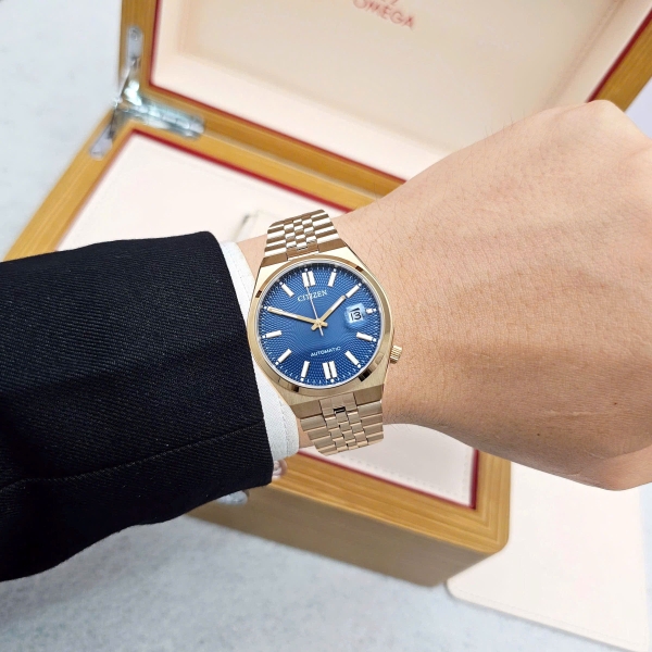 Đồng Hồ Nam Citizen Automatic Tsuyosa 60 Rose Deep Blue NK0023-57L