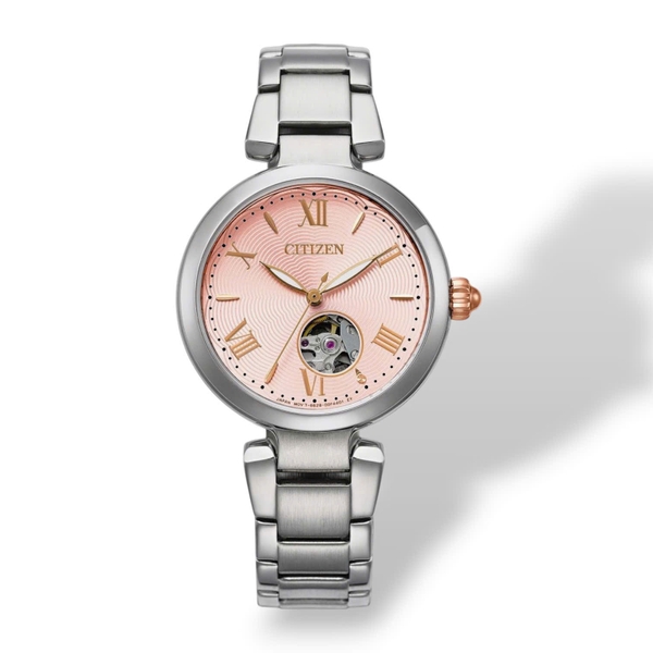 Đồng Hồ Nữ Citizen Automatic Open Heart Mechanical PR1050-68W