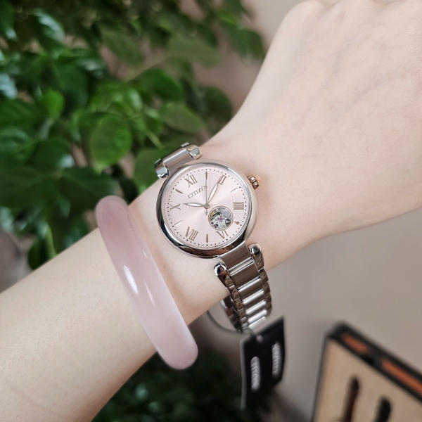 Đồng Hồ Nữ Citizen Automatic Open Heart Mechanical PR1050-68W