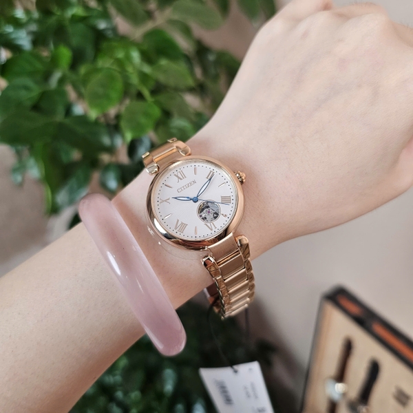 Đồng Hồ Nữ Citizen Automatic Open Heart Mechanical PR1052-62A