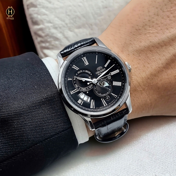 Đồng Hồ Nam Orient Automatic Sun And Moon Gen 3 Black RA-AK0010B10B ( RA-AK0010B00C ) ( RA-AK0010B ) ( RA-AK0010B30B )