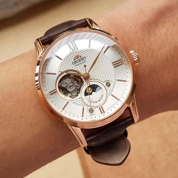 Đồng Hồ Nam Orient Automatic Sun And Moon 4 Open Heart Rose RA-AS0003S30B ( RA-AS0003S00B ) ( RA-AS0003S10B ) ( RN-AS0002J ) ( RN-AS0002S )
