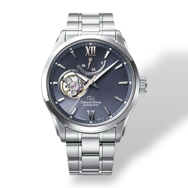 Đồng Hồ Nam Orient Star Automatic Contemporary Semi Skeleton Blue Grey Limited Edition RE-AT0021L