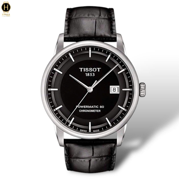 Đồng Hồ Nam Tissot Automatic T086.408.16.051.00 (T08640816051.00) Dây Da Mặt Đen Sapphire