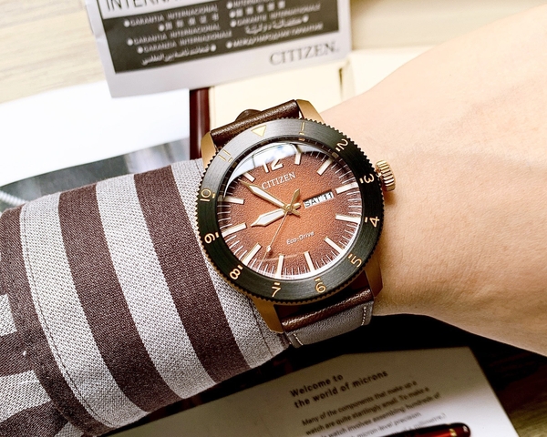 Đồng Hồ Nam Citizen Quartz Eco-Drive AW0079-13X   Dây Da