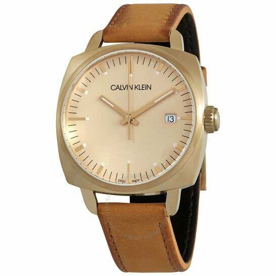 Đồng Hồ Nam Calvin Klein Quartz K9N115GH Dây Da Nâu