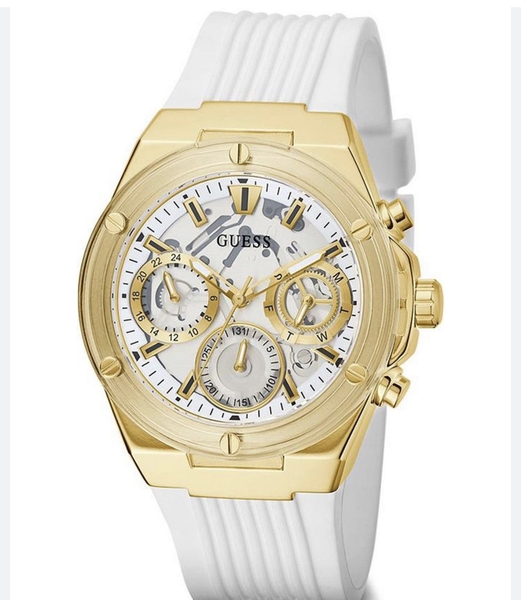 Đồng Hồ Unisex Guess Quartz GW0409L2 Dây Casu Gold