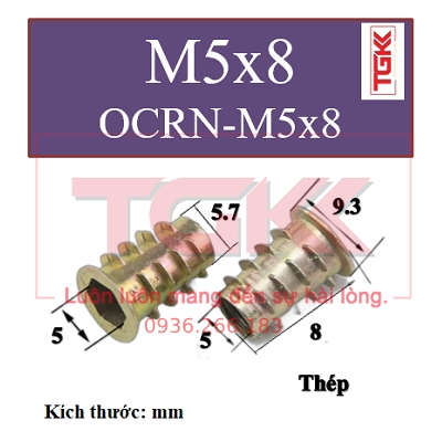 Ốc cấy ren ngoài M5x8 Siêu thị ốc vít