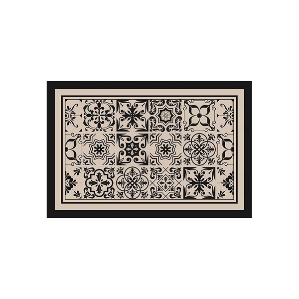 THẢM VUÔNG ĐEN HOẠ TIẾT