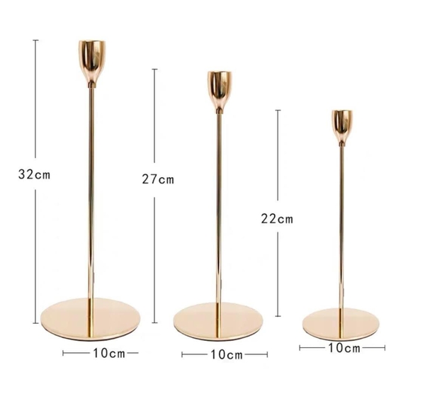 BỘ 3 CHÂN NẾN GOLD